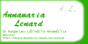 annamaria lenard business card
